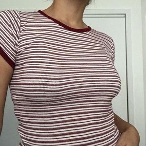 Forever 21 Red and White Striped Shirt